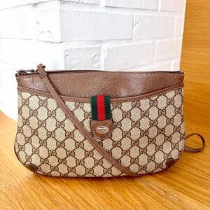 Gucci Authentic Vintage Monogram Supreme Sherry Line Crossbody